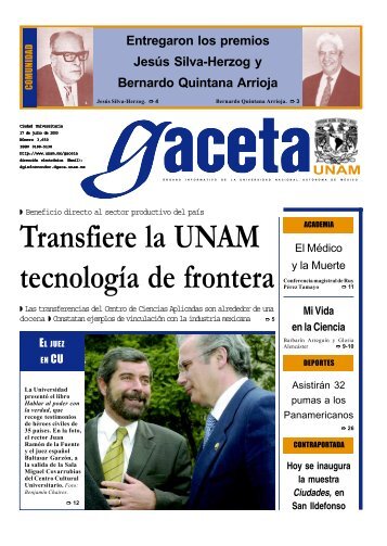 Transfiere la UNAM tecnología de frontera - DGCS UNAM