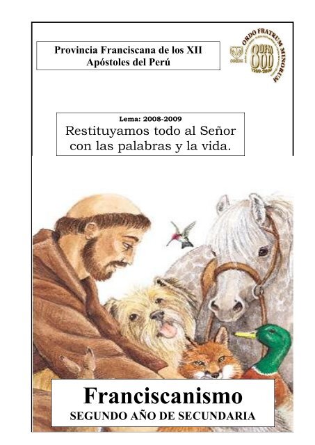 Franciscanismo SEGUNDO AÑO DE SECUNDARIA