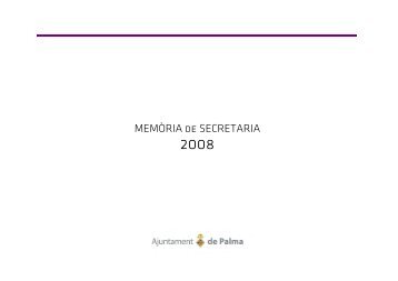 MEMÒRIA de SECRETARIA - Ajuntament de Palma
