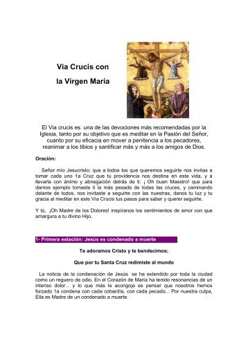Via Crucis con la Virgen María - fraternidadfranciscanadelacruz
