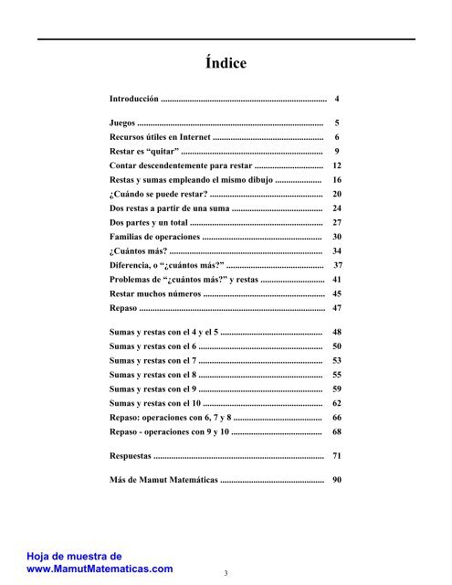 Mamut Matematicas Restar 1