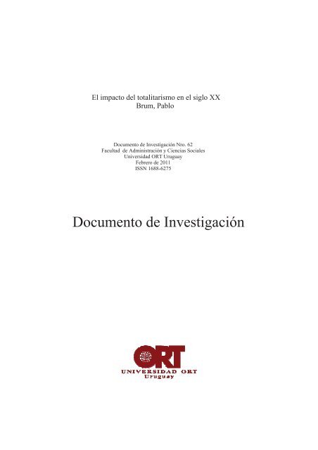 El impacto del totalitarismo - Universidad ORT Uruguay