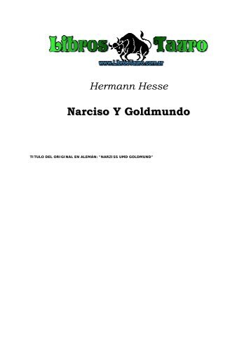 Hermann Hesse. Narciso y Goldmundo - Educarchile