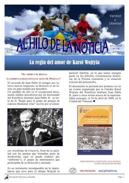 La regla del amor de Karol Wojtyla - Pontificio Instituto Juan Pablo II