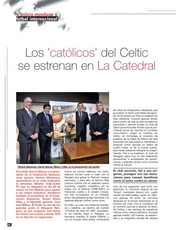 Los 'católicos' del Celtic se estrenan en La Catedral - Athletic Club