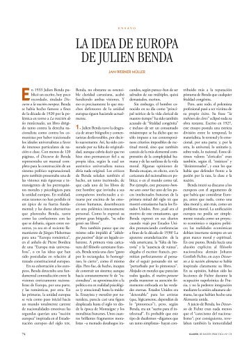 la idea de europa de Julien Benda