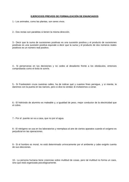 Ejercicios propuestos de formalización - I.E.S. Ricardo Marín
