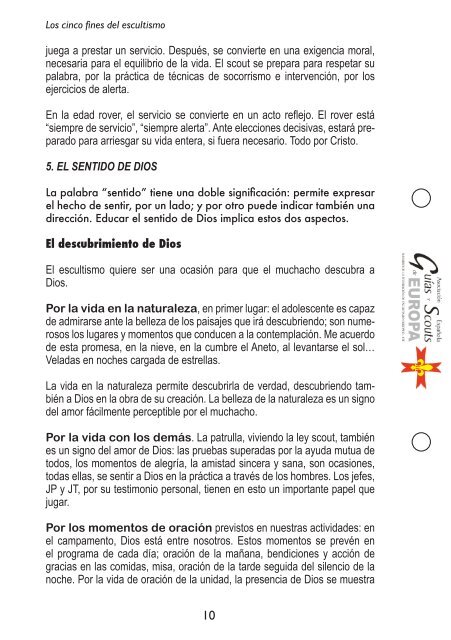 Los cinco fines del escultismo - Asociación Española de Guías y ...