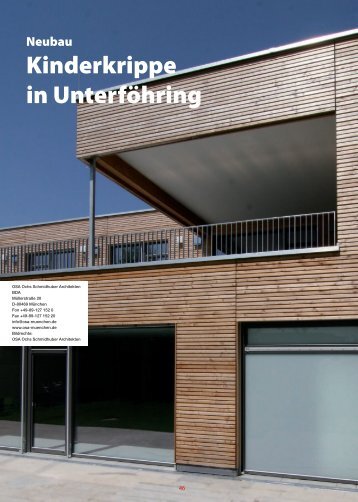 Neubau Kinderkrippe in Unterföhring - SÄBU Holzbau GmbH