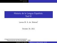 Historia de la Lengua Española: Yod IV - Lorena MA de- Matteis
