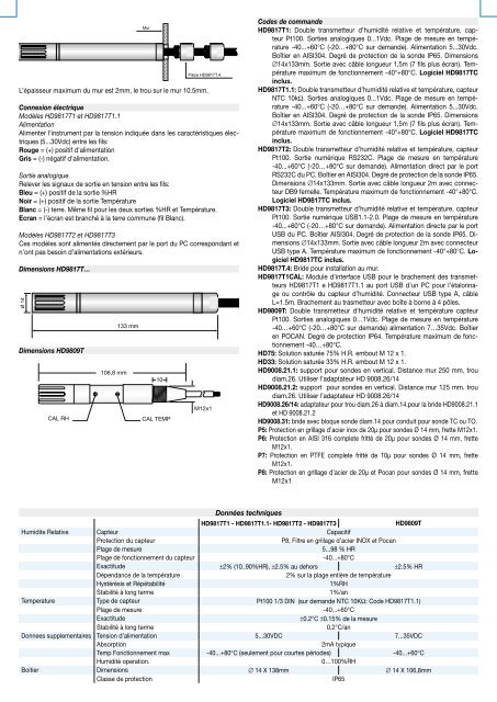 HD 9817T1 HD 9817T2 HD 9817T3 HD 9809T - Delta Ohm S.r.l.