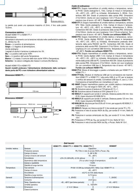 HD 9817T1 HD 9817T2 HD 9817T3 HD 9809T - Delta Ohm S.r.l.