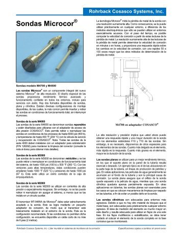 Sondas Microcor - Rohrback Cosasco Systems