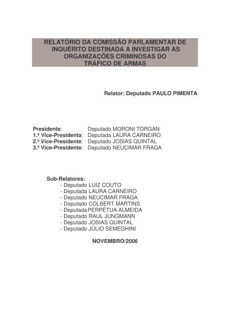 relatório da comissão parlamentar de inquérito destinada