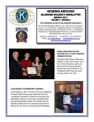 the kiwanis club of bluenose golden k nosing