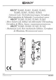 ABLOY® EL460, EL461, EL462, EL463, EL560, EL561, EL562 ...