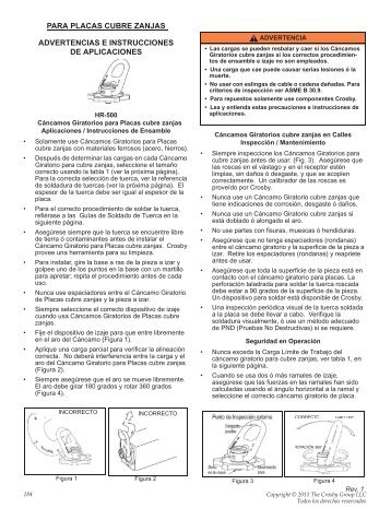 Cancamos Giratorios Crosby ® Para Placas En Calles (HR-500)