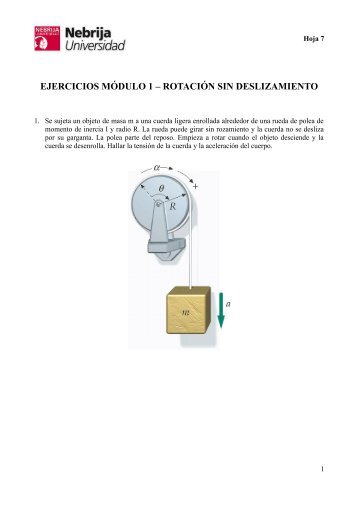 EJERCICIOS MÓDULO 1 – ROTACIÓN SIN DESLIZAMIENTO