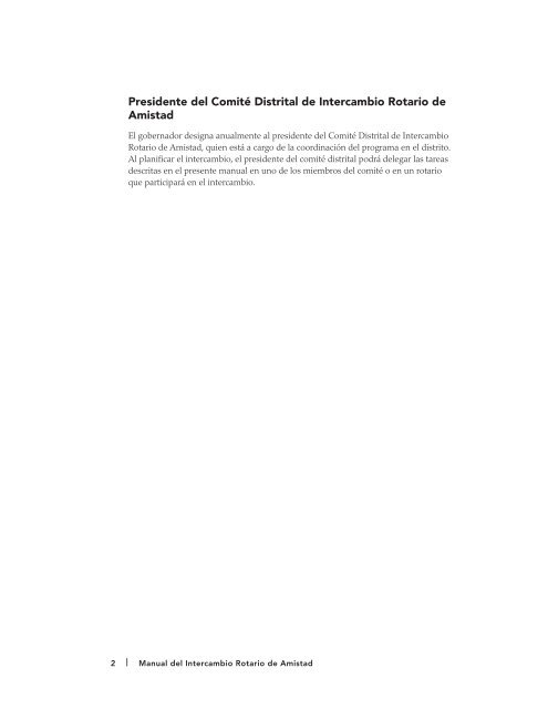 Manual del IntercaMbIo rotarIo de aMIstad - Rotary International