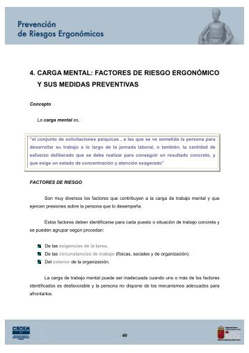 4. CARGA MENTAL: FACTORES DE RIESGO ... - croem