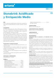 Stonebrink Acidificado y Enriquecido Medio - Laboratorios Britania