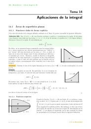 Aplicaciones de la integral - Departamento de Matemática Aplicada
