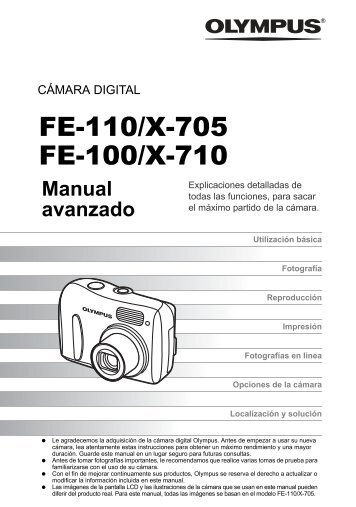 FE-110 X-705 FE-100 X-710 Manual Avanzado ES - Olympus America