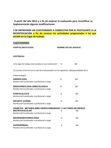 A partir del año 2013 y a fin de mejorar la evaluación para ...