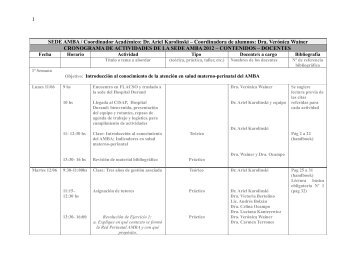 Agenda - Programa de Salud Pública y Comunitaria CIEE y ...