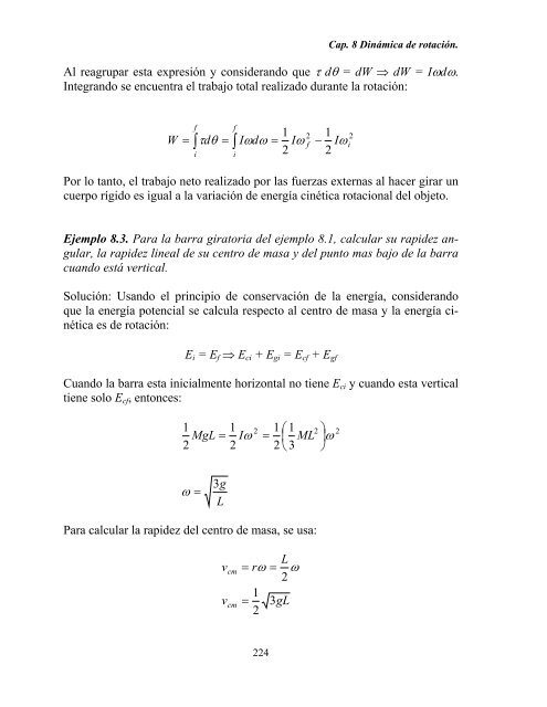 Capítulo 8. Dinámica de Rotación - DGEO