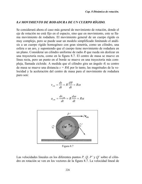 Capítulo 8. Dinámica de Rotación - DGEO