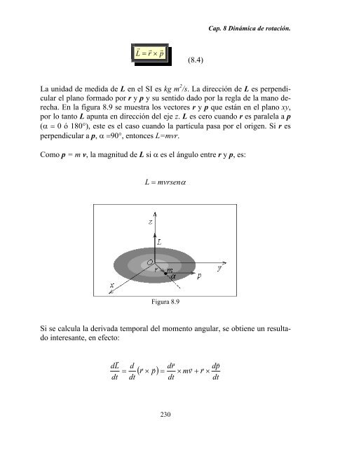 Capítulo 8. Dinámica de Rotación - DGEO