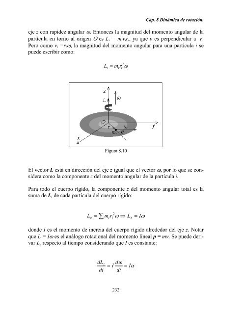 Capítulo 8. Dinámica de Rotación - DGEO