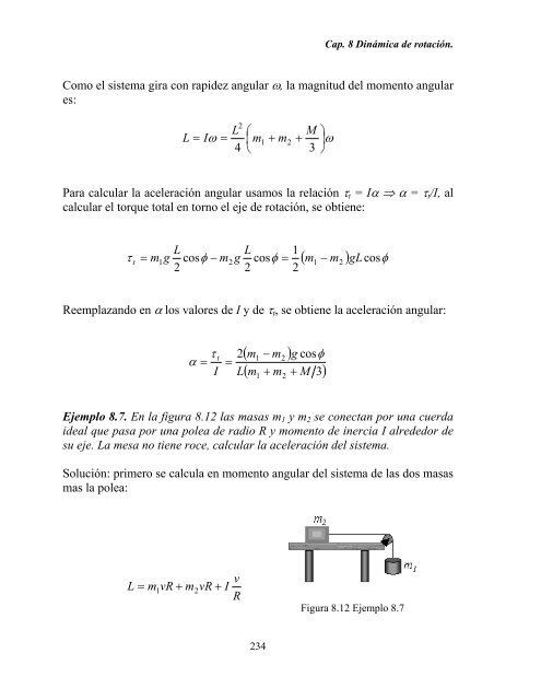 Capítulo 8. Dinámica de Rotación - DGEO