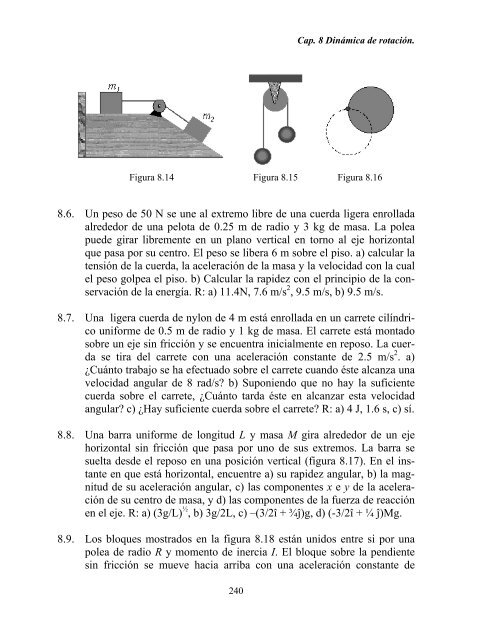 Capítulo 8. Dinámica de Rotación - DGEO