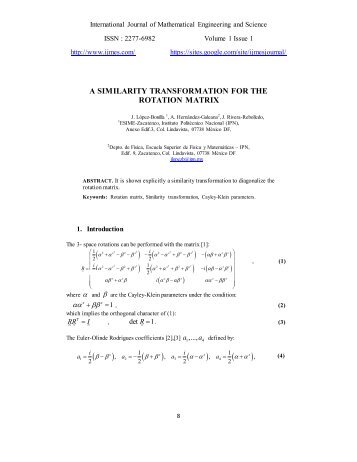 Una transformación de similaridad para la matriz de rotación - ijmes