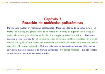 Capīıtulo 3 Rotación de moléculas poliatómicas