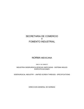 SECRETARIA DE COMERCIO Y FOMENTO INDUSTRIAL