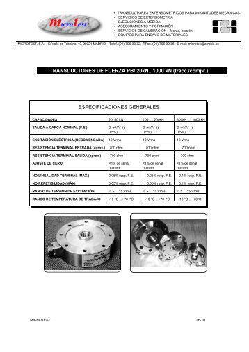 Descargar información del producto - Microtest SA