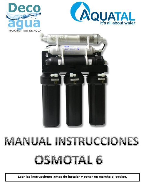 Regulador de presión para instalación de osmosis inversa - Venta Online  equipos de tratamiento de agua