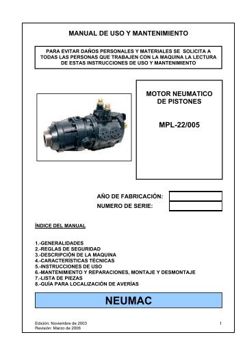 Manual MPL22/005 - neumac