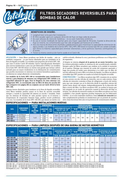 capacidades para línea de líquido y ... - Sporlan Online