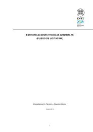 especificaciones tecnicas generales (pliego de licitacion) - Inti