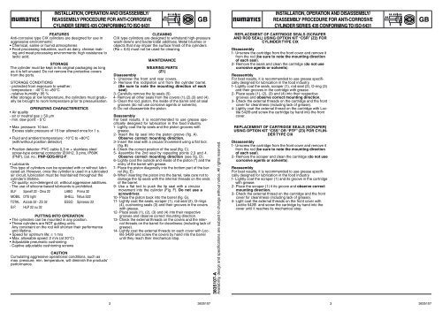 installation, operation and disassembly - ASCO Numatics