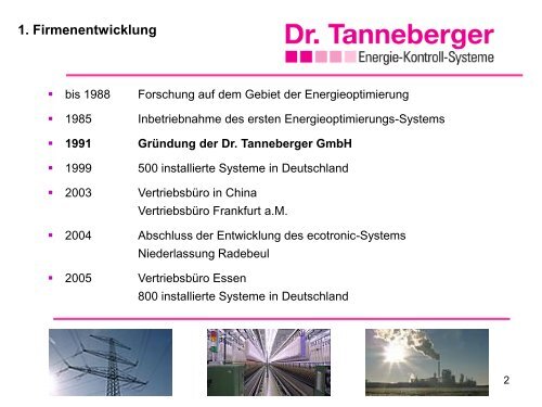 1. Firmenentwicklung