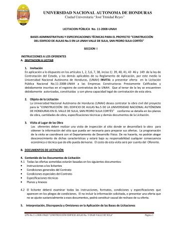 universidad nacional autonoma de honduras - HonduCompras