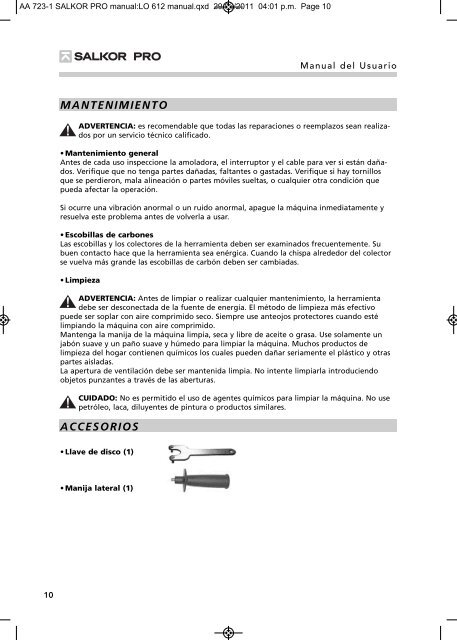 AA 723-1 SALKOR PRO manual_LO 612 manual ... - Gruposbk.com.ar