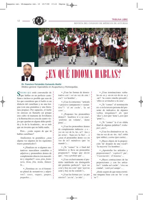 Descargar Revista - Colegio Oficial de Médicos de Asturias
