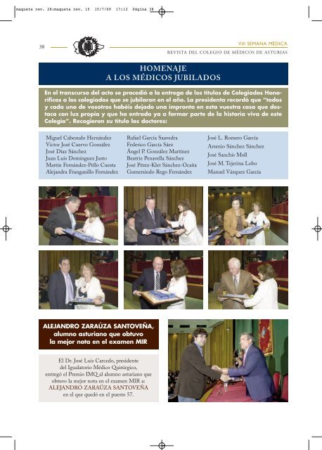 Descargar Revista - Colegio Oficial de Médicos de Asturias