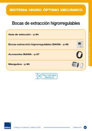 Sistema Higro Óptimo Mecánico – Bocas De Extracción - Alder